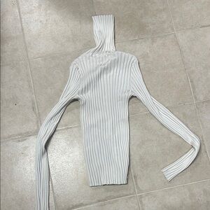 Veronica Beard White Ribbed Top